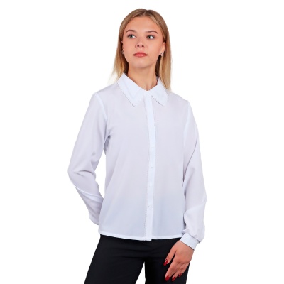 Блузка школьная для девочки Deloras C64276 белая 1